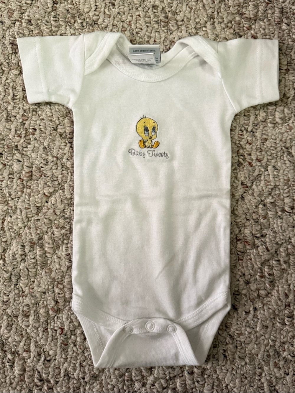 Vintage Baby tweety Short-Sleeve One-Piece Bodysuit